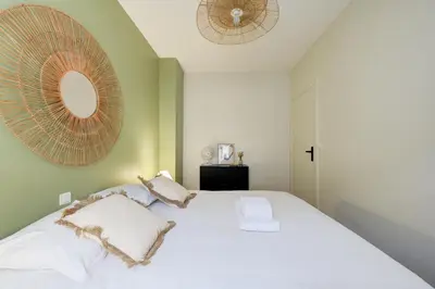 Un ou plusieurs lits dans un hébergement de l'établissement Appartement hyper centre - 6V - 2 Chambres - Wifi
