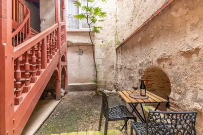 Balcon ou terrasse dans l'établissement Blois hypercentre, calme, charme avec terrasse