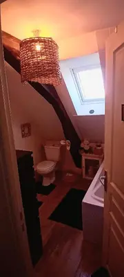 Salle de bains dans l'établissement Chez ISA chambre chez l'habitant Léa