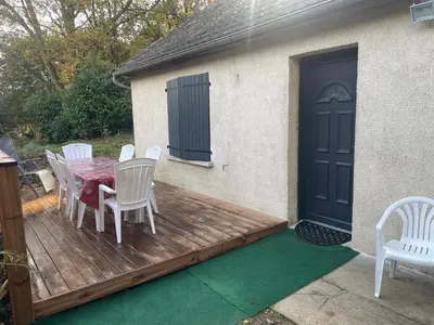 Terrasse ou espace extérieur de l'établissement House in forest proche GR and circuit