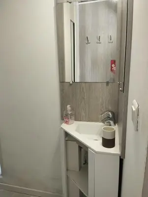 Salle de bains dans l'établissement F1 meublé indépendant