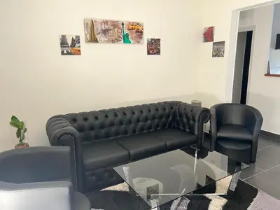 Coin salon dans l'établissement Appartement sympathique