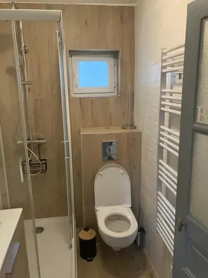 Salle de bains dans l'établissement Grand appartement centre ville château St Pierre