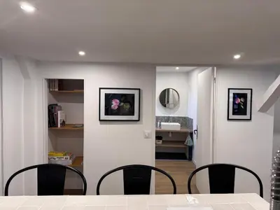 Cuisine ou kitchenette dans l'établissement appartement 2 à 4 personnes vendome coeur de ville