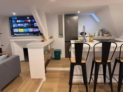 Cuisine ou kitchenette dans l'établissement appartement 2 à 4 personnes vendome coeur de ville