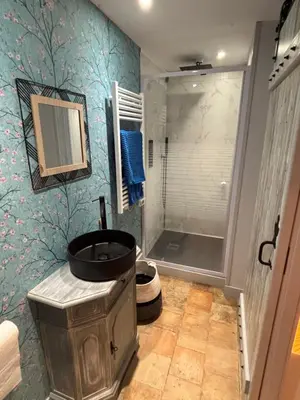 Salle de bains dans l'établissement La Bertiniere