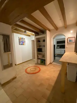 Cuisine ou kitchenette dans l'établissement L'Oret'Home
