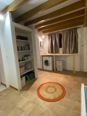 Cuisine ou kitchenette dans l'établissement L'Oret'Home
