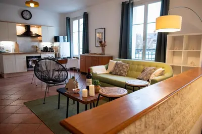Cuisine ou kitchenette dans l'établissement Escapade tourangelle