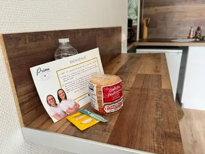 Cuisine ou kitchenette dans l'établissement Le Nid du Guesclin