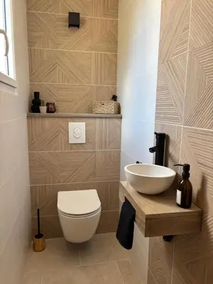 Salle de bains dans l'établissement Le Ruby