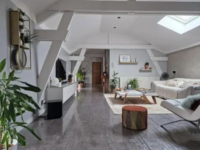 Coin salon dans l'établissement Le Clos des Champis