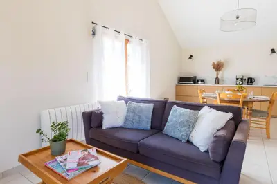 Coin salon dans l'établissement Les Chambres du Méteil