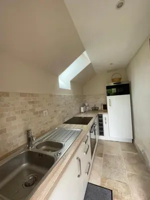 Cuisine ou kitchenette dans l'établissement Gîte au cœur de la vallée de la Loire