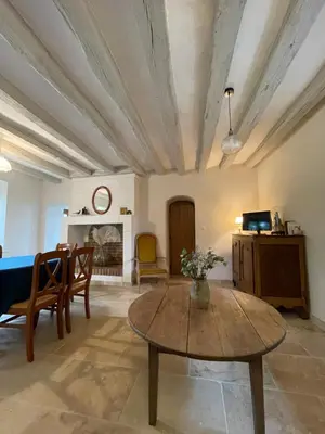 Télévision ou salle de divertissement dans l'établissement Gîte au cœur de la vallée de la Loire