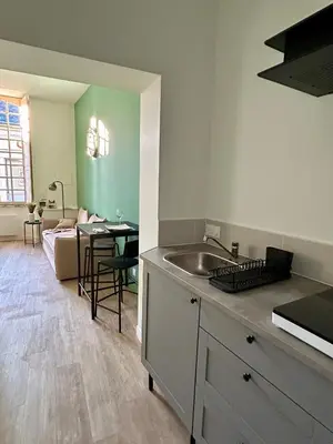 Cuisine ou kitchenette dans l'établissement Studio de plain pied rénové et lumineux, Beaufort-en-Anjou, proche de la Loire et de ses châteaux