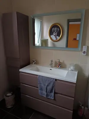 Salle de bains dans l'établissement Chambre d'Hôtes
