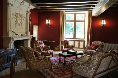 Coin salon dans l'établissement Manoir de la Touche