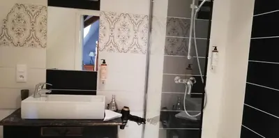 Salle de bains dans l'établissement Manoir de la Touche