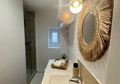 Salle de bains dans l'établissement La Fleur Bohème - Hypercentre Le Mans