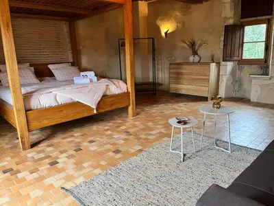 Un ou plusieurs lits dans un hébergement de l'établissement Seigneurie du Bois Moreau