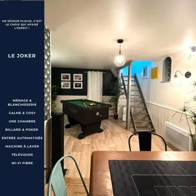 Plan de l'établissement LE JOKER - T2 proche gare - Billard - Wifi - TV