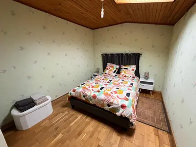 Un ou plusieurs lits dans un hébergement de l'établissement Maison de campagne entre Le Mans et Tours