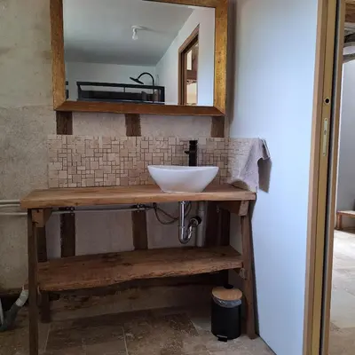 Salle de bains dans l'établissement Gîte de la douce évasion