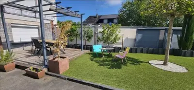 Jardin de l'établissement Maison proche du circuit des 24H du Mans