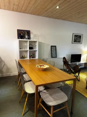 Coin salon dans l'établissement Charmante maison 2 Chambres à 10 mn d'Angers