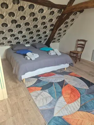 Un ou plusieurs lits dans un hébergement de l'établissement Maison campagnarde