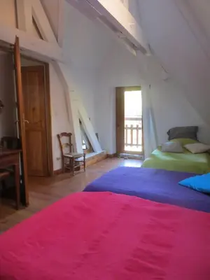 Un ou plusieurs lits dans un hébergement de l'établissement Traditional Countryside House Chateaux de la Loire