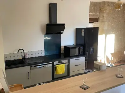 Cuisine ou kitchenette dans l'établissement Maison en RDC an Campagne bucolique