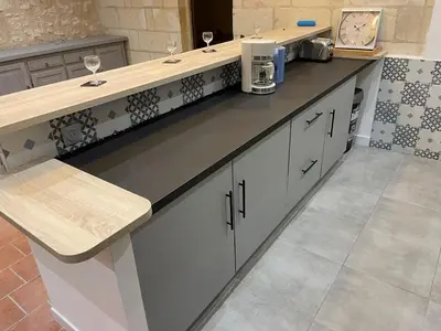 Cuisine ou kitchenette dans l'établissement Maison en RDC an Campagne bucolique