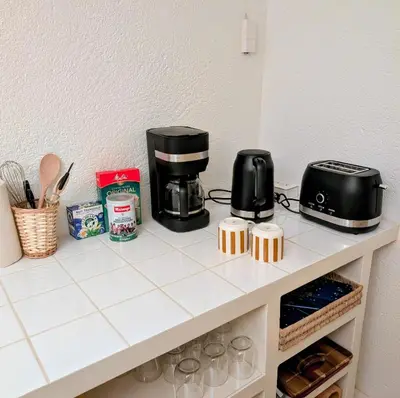Cuisine ou kitchenette dans l'établissement Domaine des Moulins de Montreuil