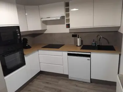 Cuisine ou kitchenette dans l'établissement Villa Fanfan à proximité du circuit des 24H du mans