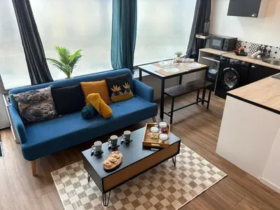 Coin salon dans l'établissement Duplex lumineux centre-ville