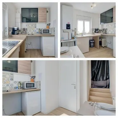 Cuisine ou kitchenette dans l'établissement Studio avec place de parking