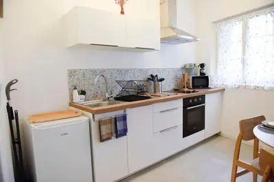 Cuisine ou kitchenette dans l'établissement La Manutention