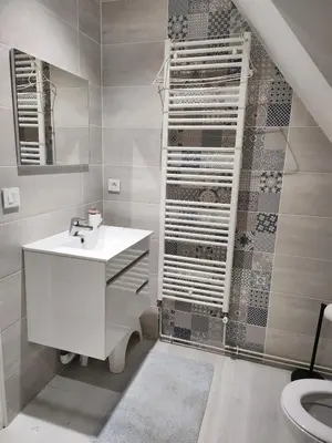 Salle de bains dans l'établissement Maison de campagne