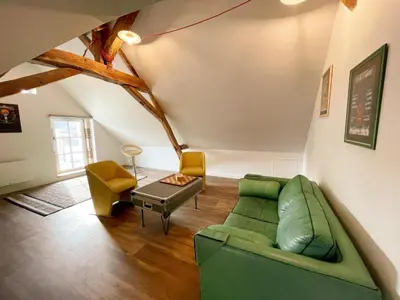 Coin salon dans l'établissement Magnifique gîte avec jardin et parking, proche d'Azay-le-Rideau - FR-1-381-641