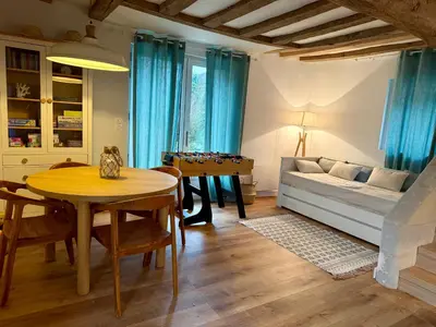 Coin salon dans l'établissement La Maison du Port Sauvage - Au bord de la Loire