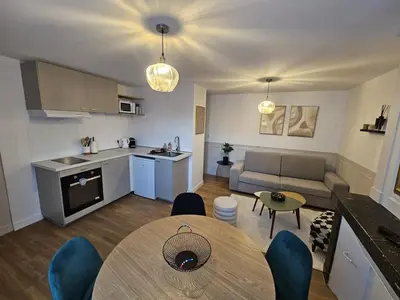 Cuisine ou kitchenette dans l'établissement Le Lys de Tours