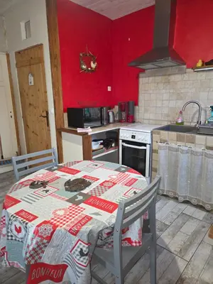Cuisine ou kitchenette dans l'établissement La mare aux canards