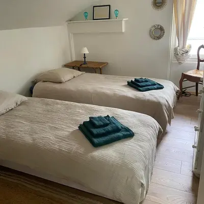 Un ou plusieurs lits dans un hébergement de l'établissement Appartement cosy en plein centre-ville de Tours