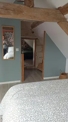 Un ou plusieurs lits dans un hébergement de l'établissement Ma Maison Vigneronne