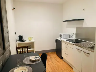 Cuisine ou kitchenette dans l'établissement Appartement, en plein centre ville 55 m2