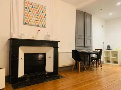 Coin salon dans l'établissement Appartement, en plein centre ville 55 m2
