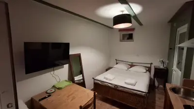 Un ou plusieurs lits dans un hébergement de l'établissement Auberge du pré