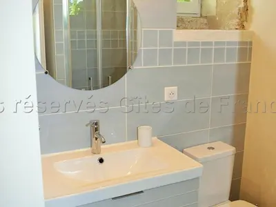 Salle de bains dans l'établissement Gîte de charme avec jardin privatif en Touraine - FR-1-381-642